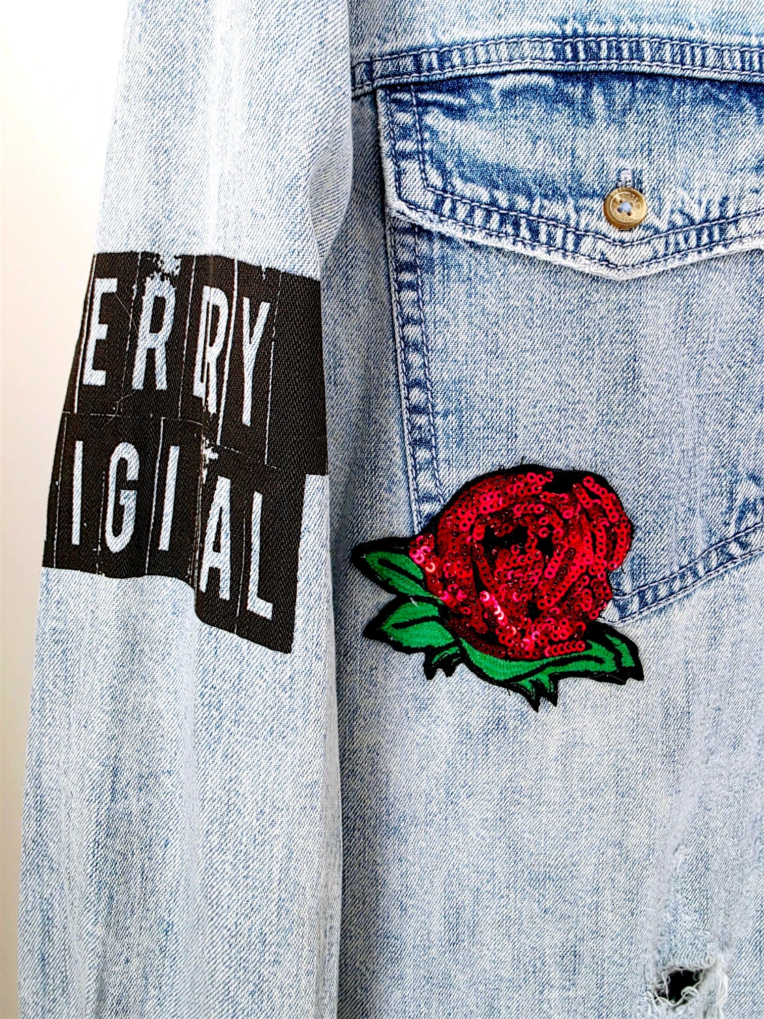 Chemise destroy en jean