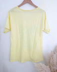T-shirt jaune à inscription fluo
