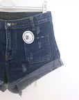 Short en jean bleu foncé