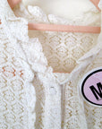 Chemise en dentelle blanc cassé