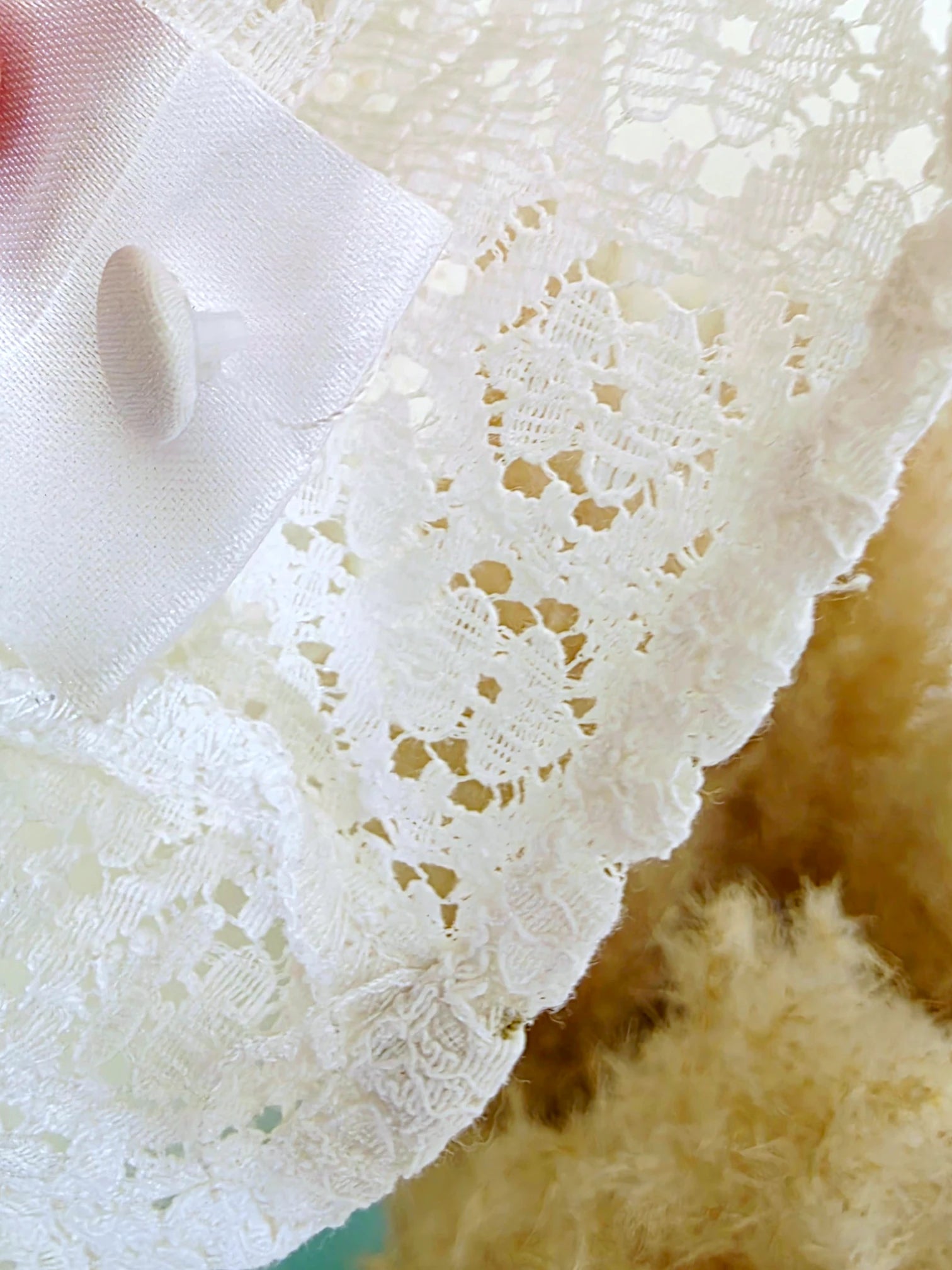 Chemise en dentelle blanc cassé