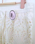 Pantalon blanc broderie anglaise