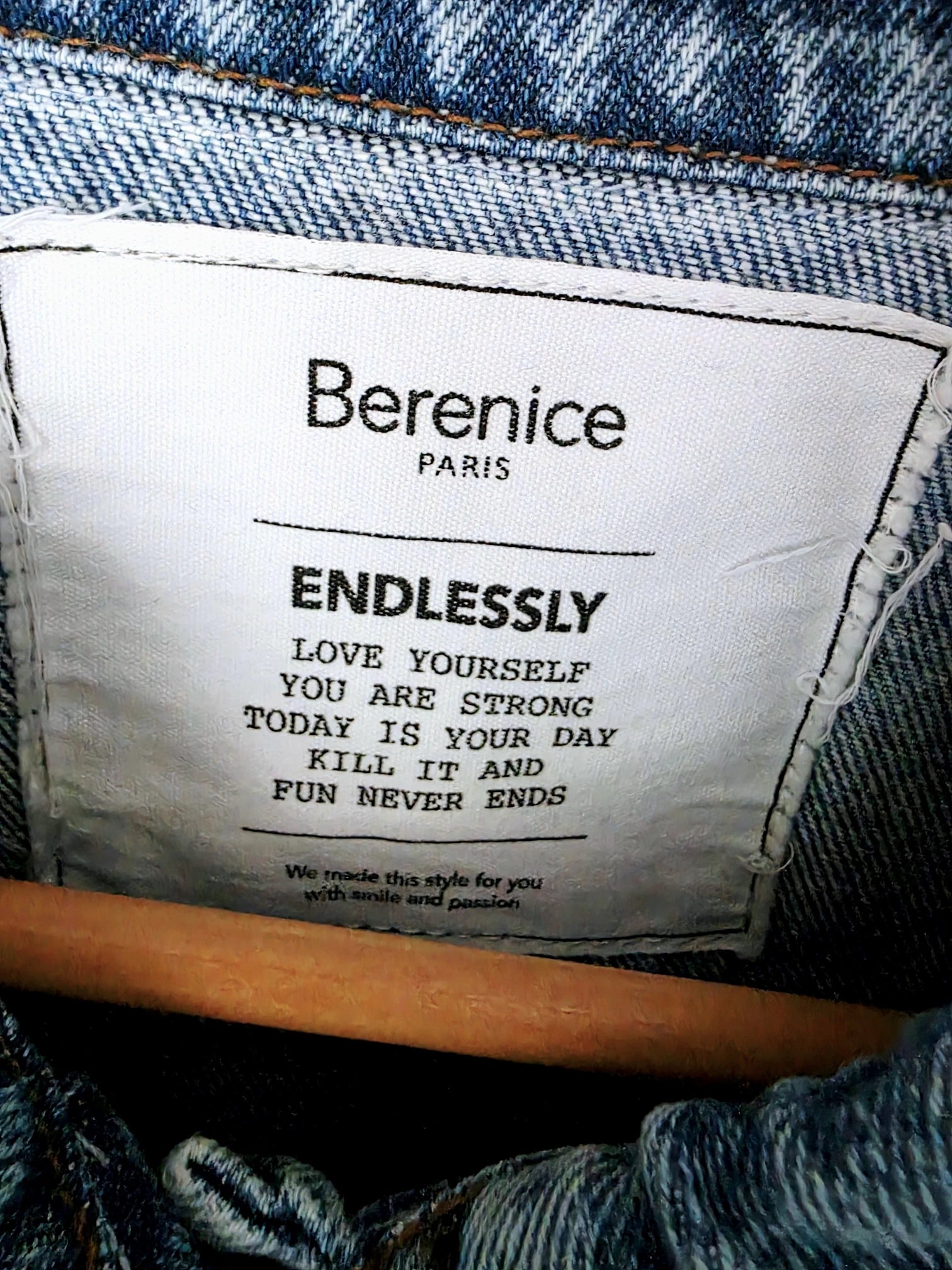 Veste en jean endlessy avec écussons