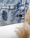 Veste en jean endlessy avec écussons