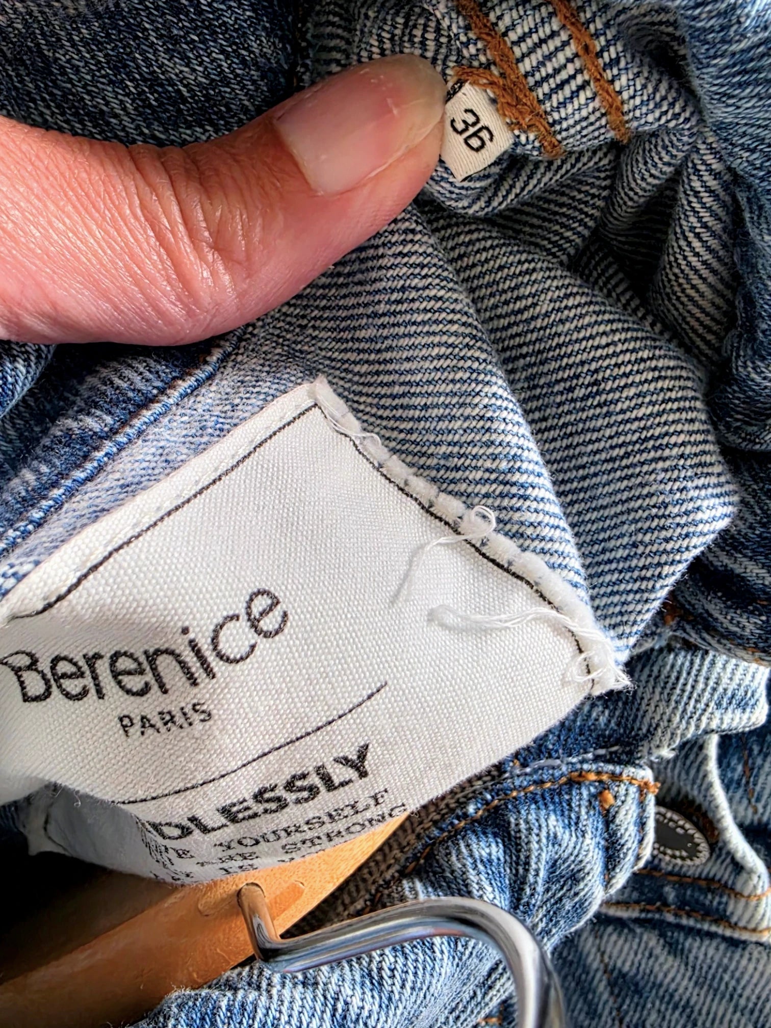 Veste en jean endlessy avec écussons