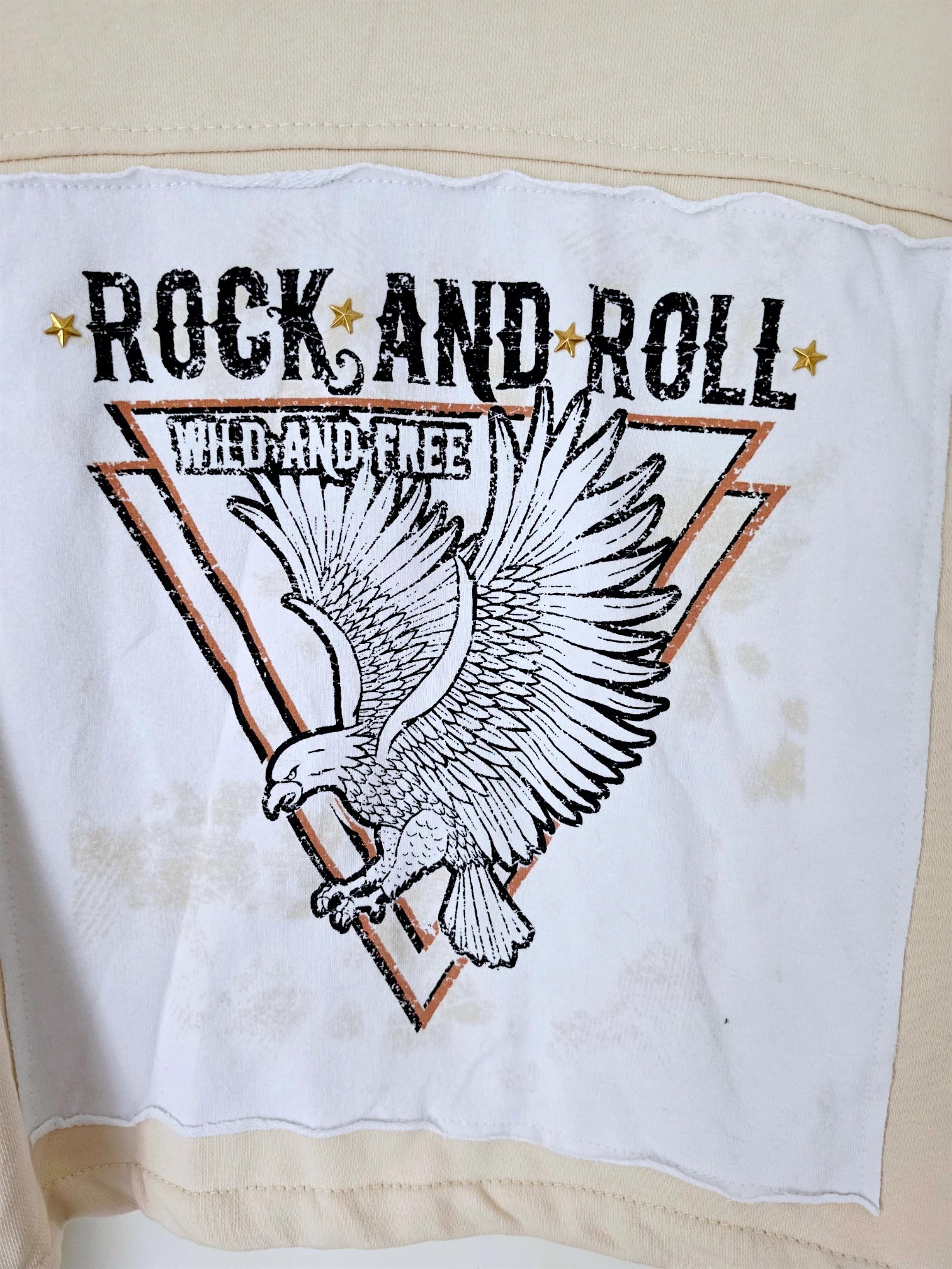 Veste sweat beige rock &amp; roll