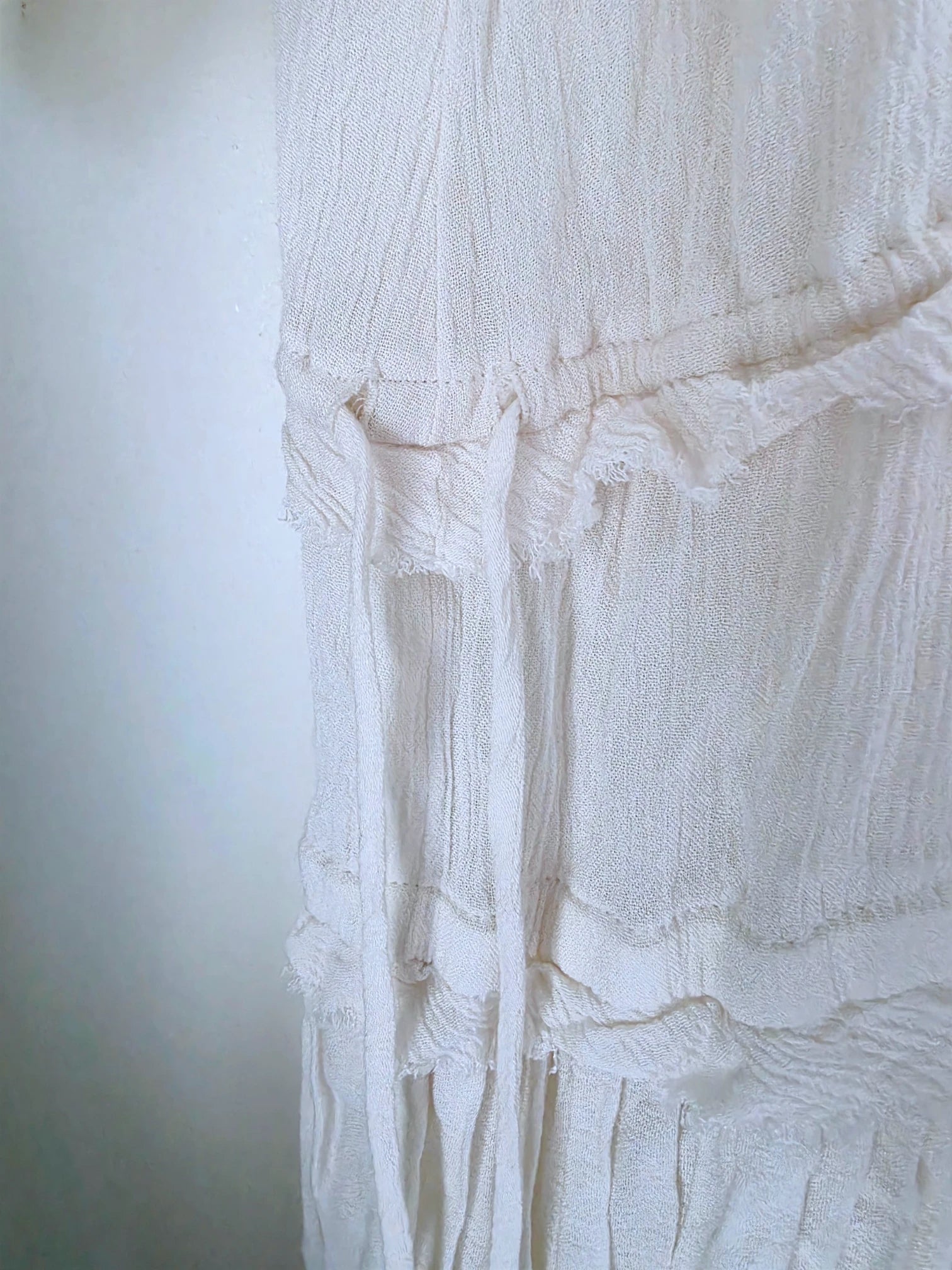 Robe volantée écrue