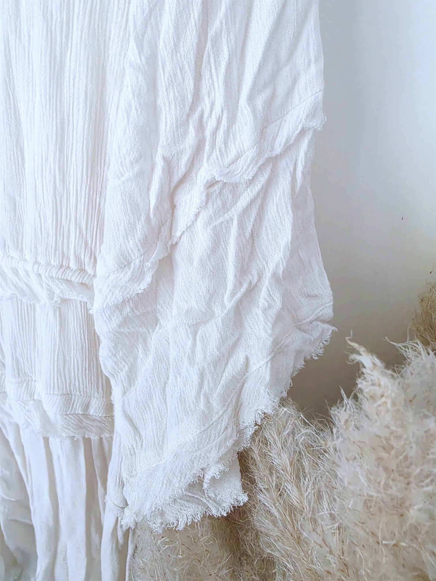 Robe volantée écrue