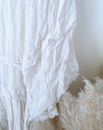 Robe volantée écrue