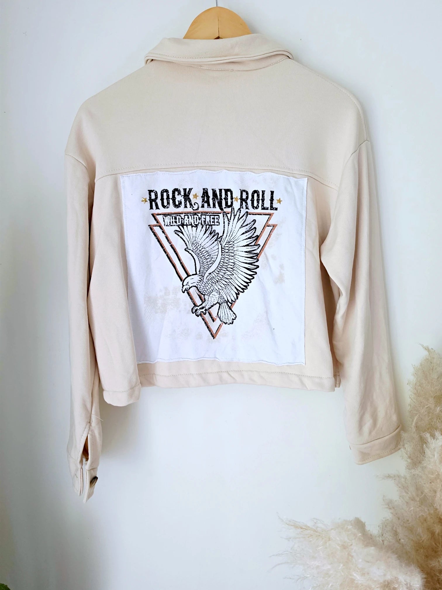 Veste sweat beige rock &amp; roll