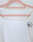 T-shirt blanc côtelé