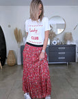 T-shirt blanc à inscriptions rouges - 𝐌𝐚𝐫𝐢𝐧𝐚𝟒𝟒𝐟𝐚𝐦𝐢𝐥𝐲
