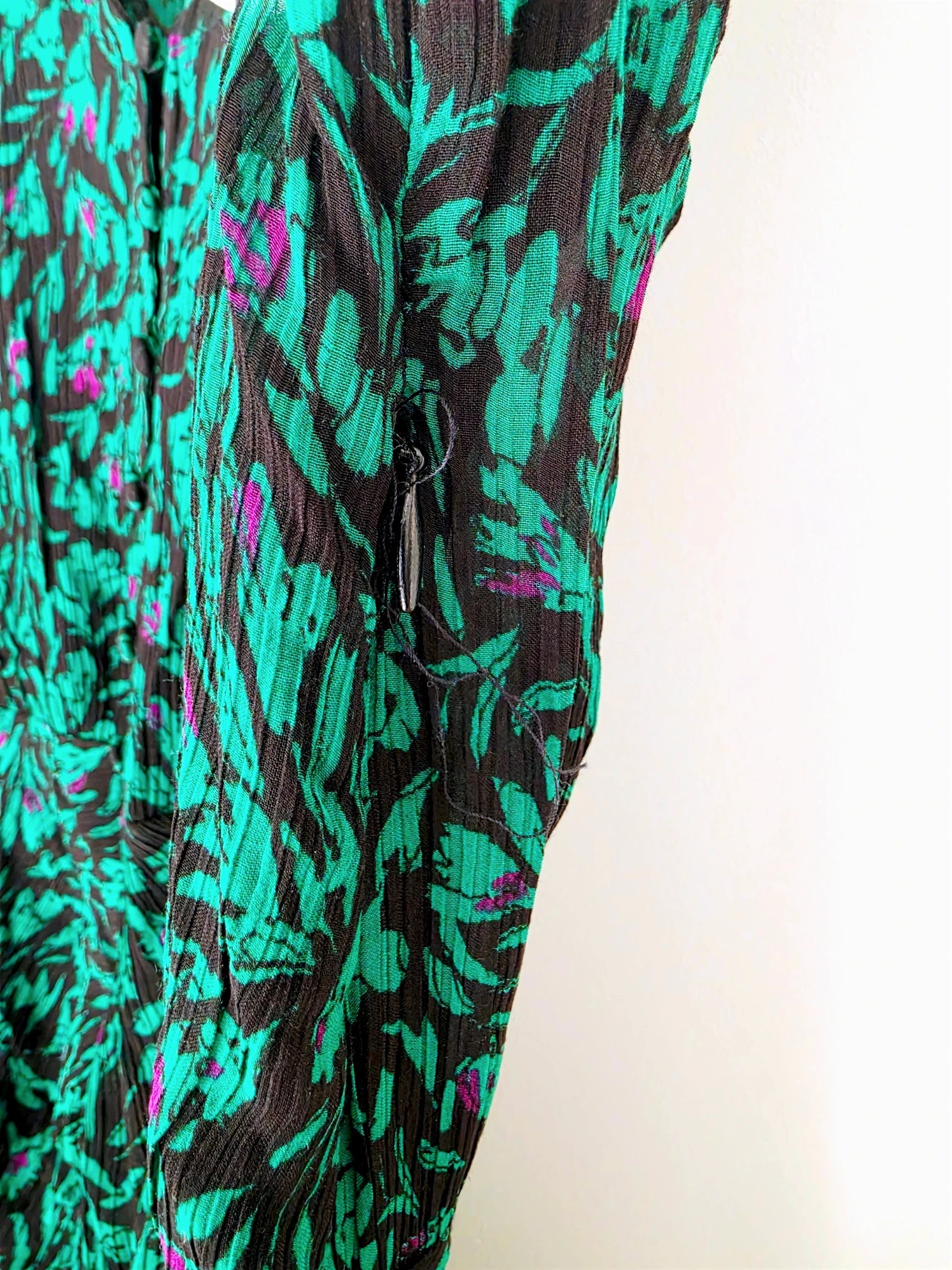Robe Verte à imprimé noir