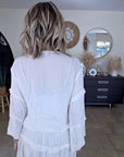 Robe volantée écrue