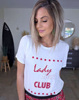 T-shirt blanc à inscriptions rouges - 𝐌𝐚𝐫𝐢𝐧𝐚𝟒𝟒𝐟𝐚𝐦𝐢𝐥𝐲