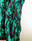 Robe Verte à imprimé noir
