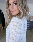 Chemise en dentelle blanc cassé