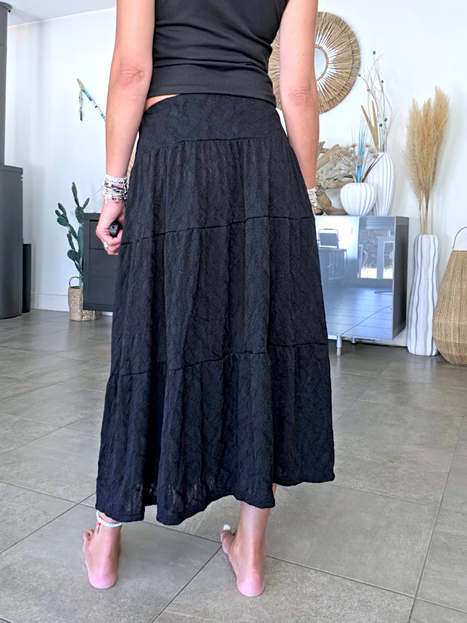 Jupe noire bohémienne