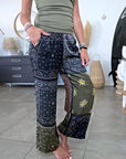 Pantalon fluide à imprimé bandana