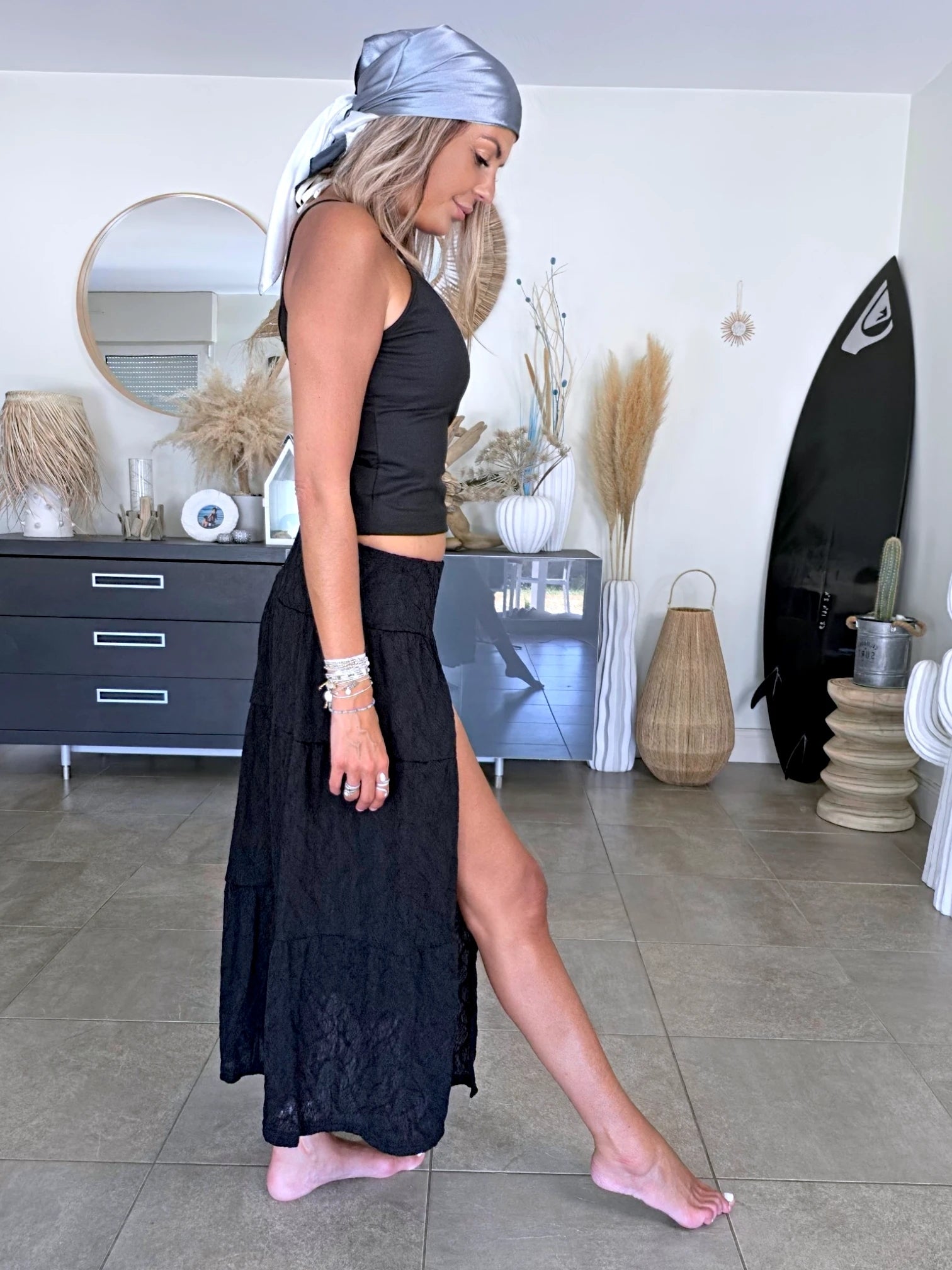 Jupe noire bohémienne
