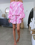 Ensemble rose fuchsia haut + short