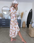 Robe africa à dos ouvert