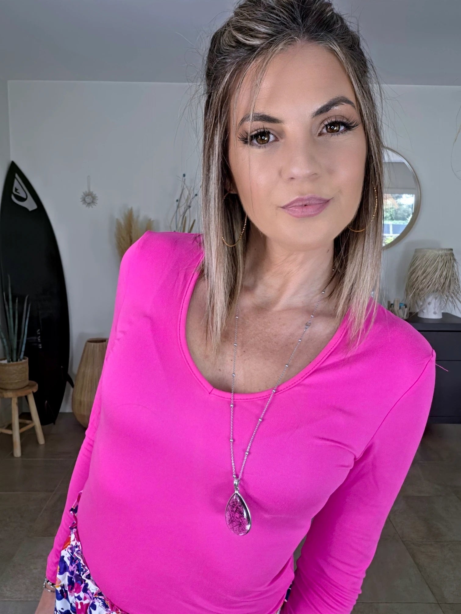 T-shirt en lycra rose fuchsia - 𝐌𝐚𝐫𝐢𝐧𝐚𝟒𝟒𝐟𝐚𝐦𝐢𝐥𝐲