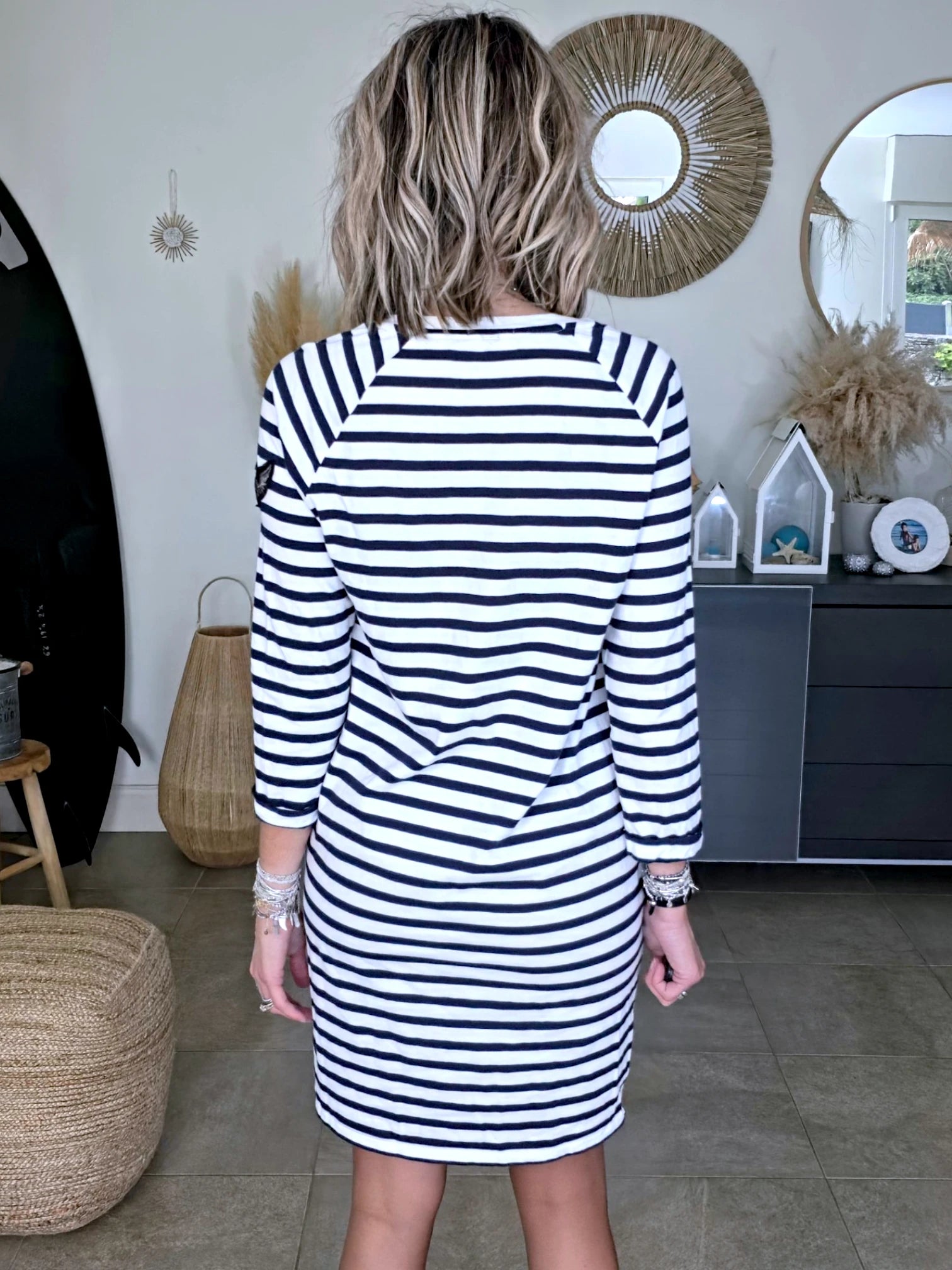 Robe marinière maille en coton - 𝐌𝐚𝐫𝐢𝐧𝐚𝟒𝟒𝐟𝐚𝐦𝐢𝐥𝐲