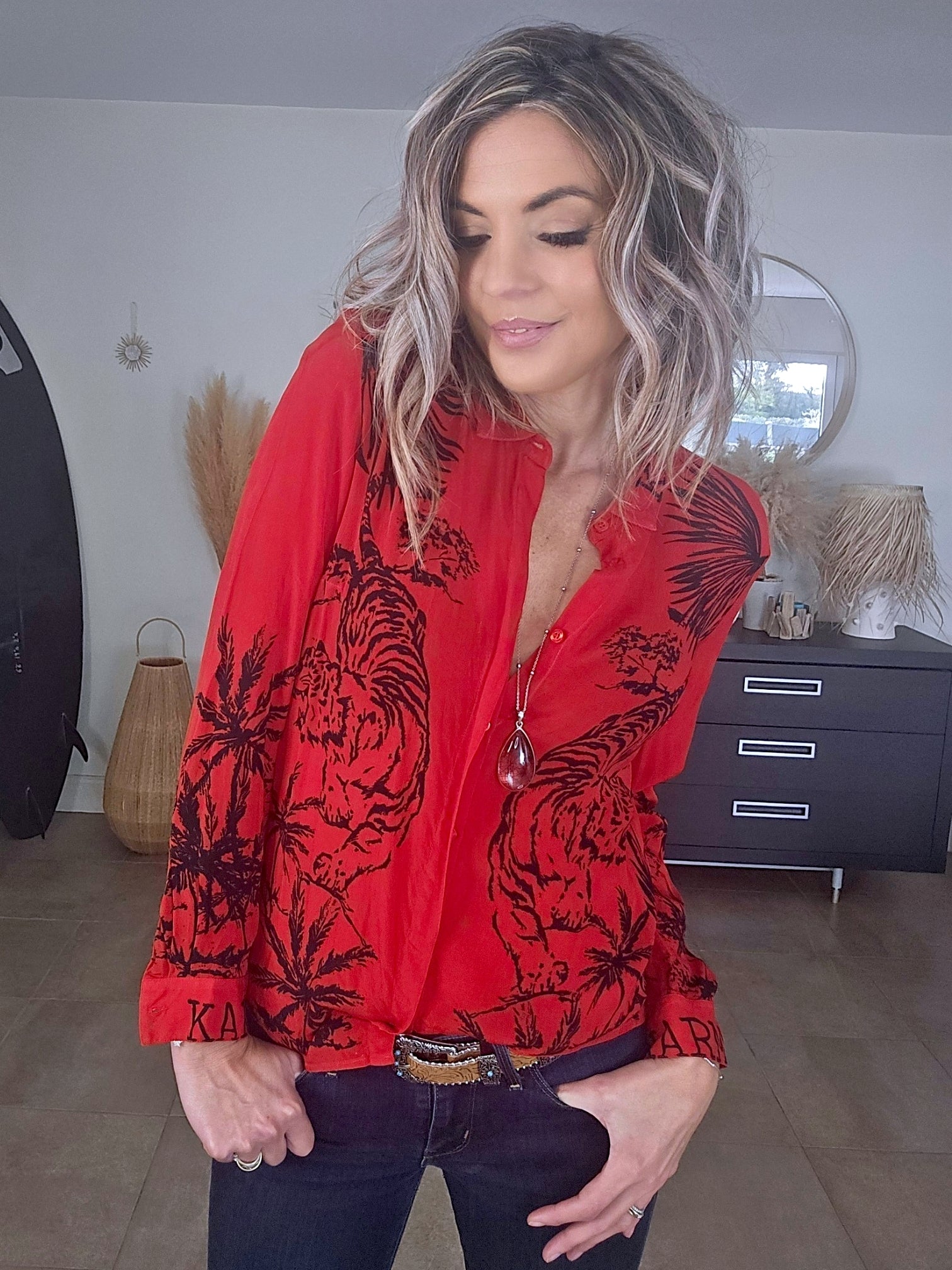 Chemise rock rouge vif - 𝐌𝐚𝐫𝐢𝐧𝐚𝟒𝟒𝐟𝐚𝐦𝐢𝐥𝐲