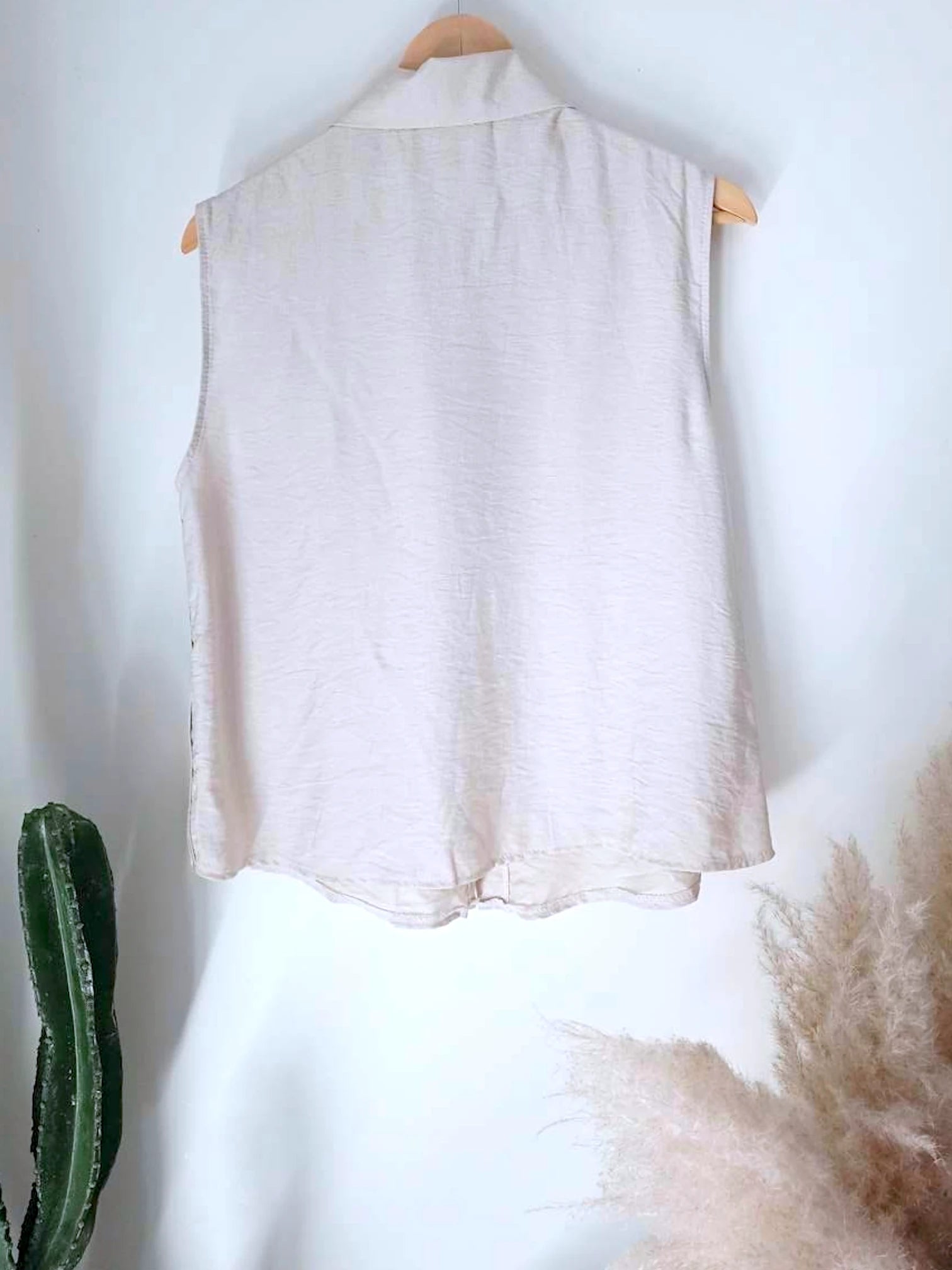 Ensemble beige haut + pantalon à bandes latérales