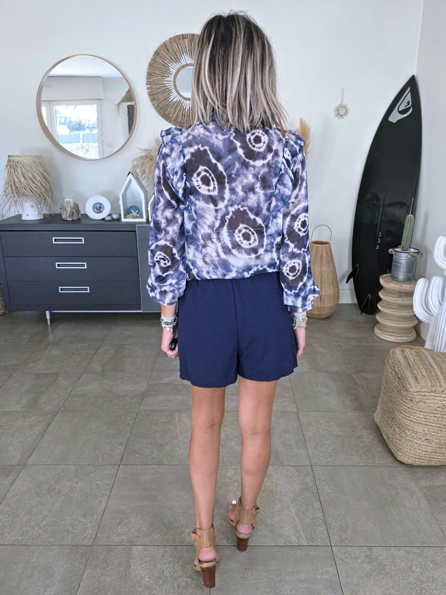 Jupe-short bleu marine