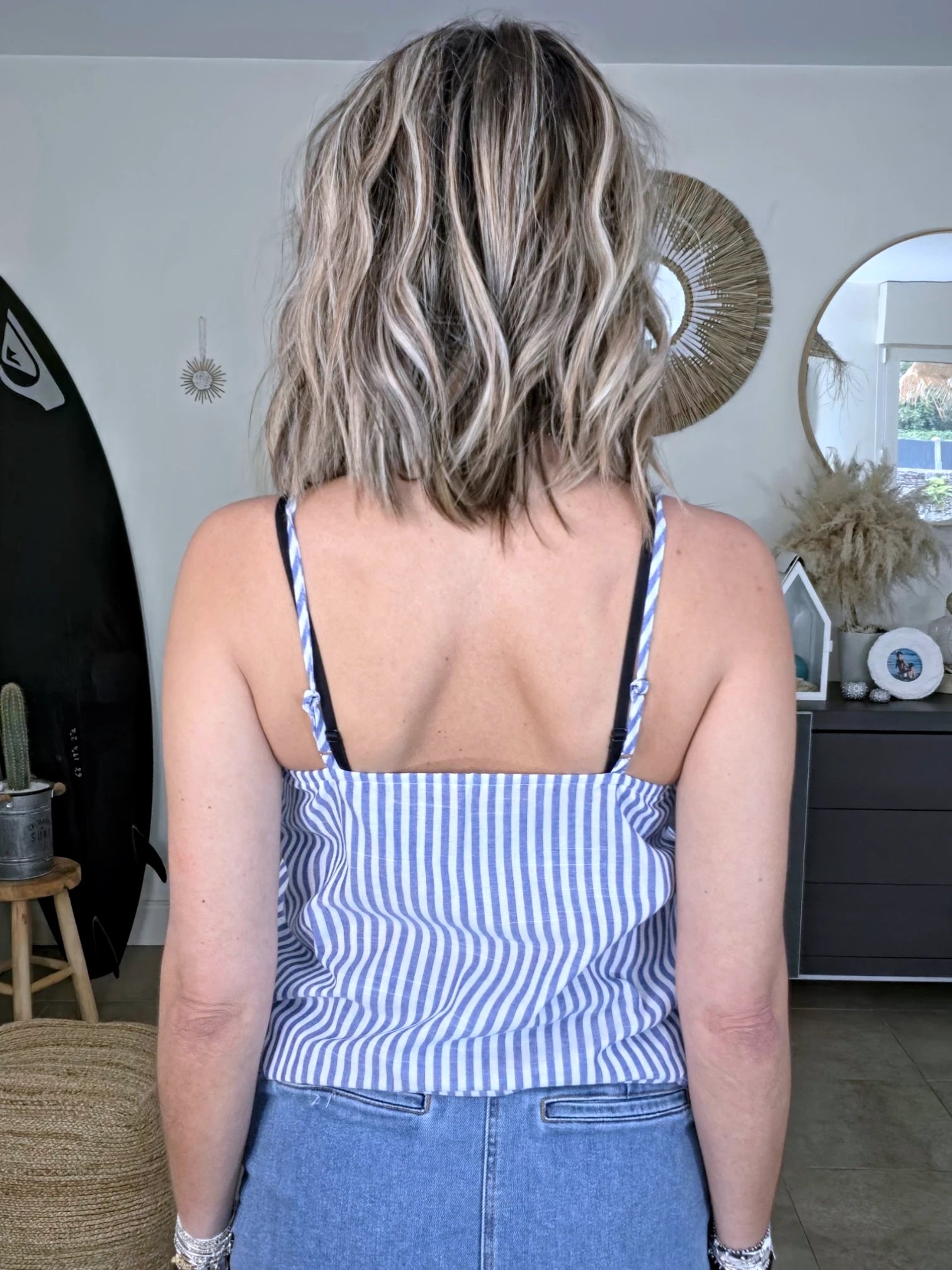 Débardeur à rayures bleues - 𝐌𝐚𝐫𝐢𝐧𝐚𝟒𝟒𝐟𝐚𝐦𝐢𝐥𝐲