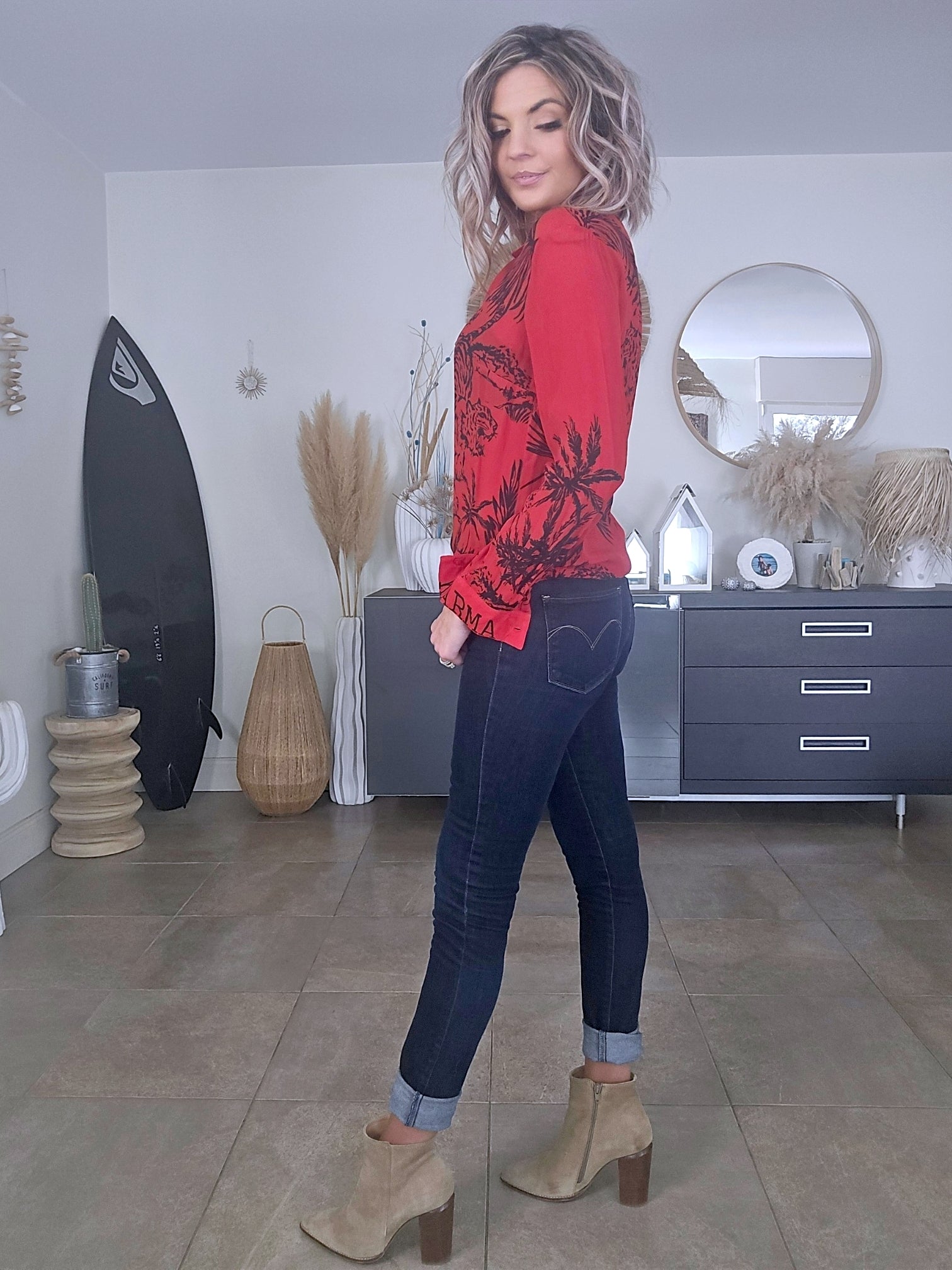 Chemise rock rouge vif - 𝐌𝐚𝐫𝐢𝐧𝐚𝟒𝟒𝐟𝐚𝐦𝐢𝐥𝐲