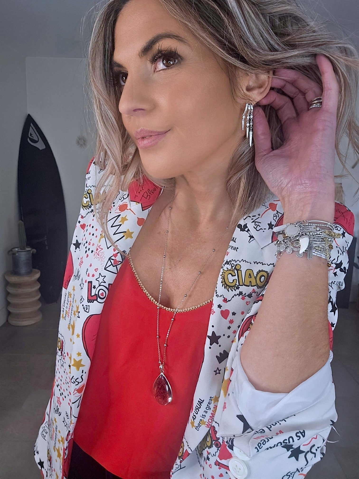 Boucles d'oreilles pendentes argentées acier inoxydable - 𝐌𝐚𝐫𝐢𝐧𝐚𝟒𝟒𝐟𝐚𝐦𝐢𝐥𝐲