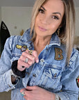 Veste en jean endlessy avec écussons