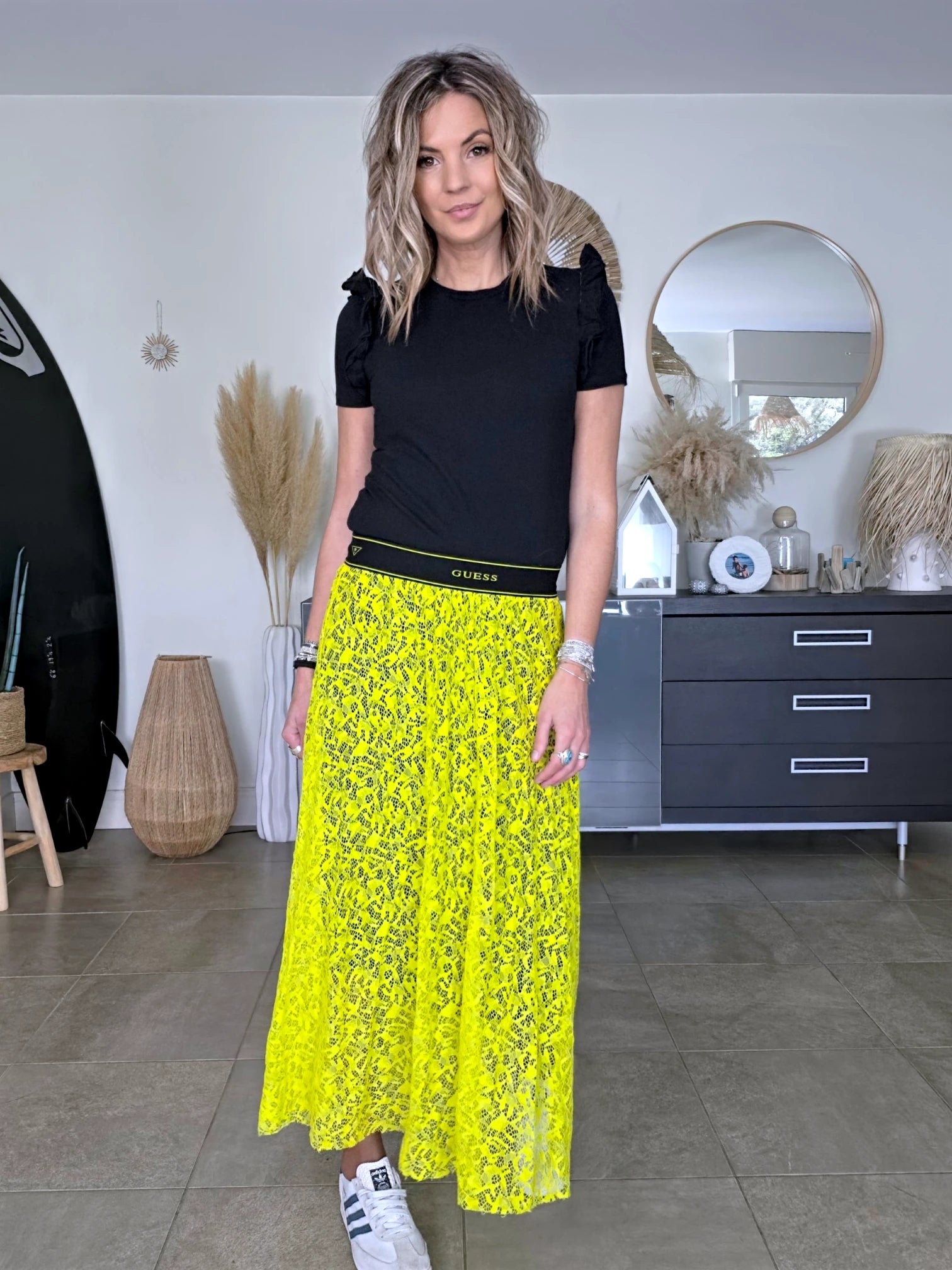 Jupe jaune en dentelle - 𝐌𝐚𝐫𝐢𝐧𝐚𝟒𝟒𝐟𝐚𝐦𝐢𝐥𝐲