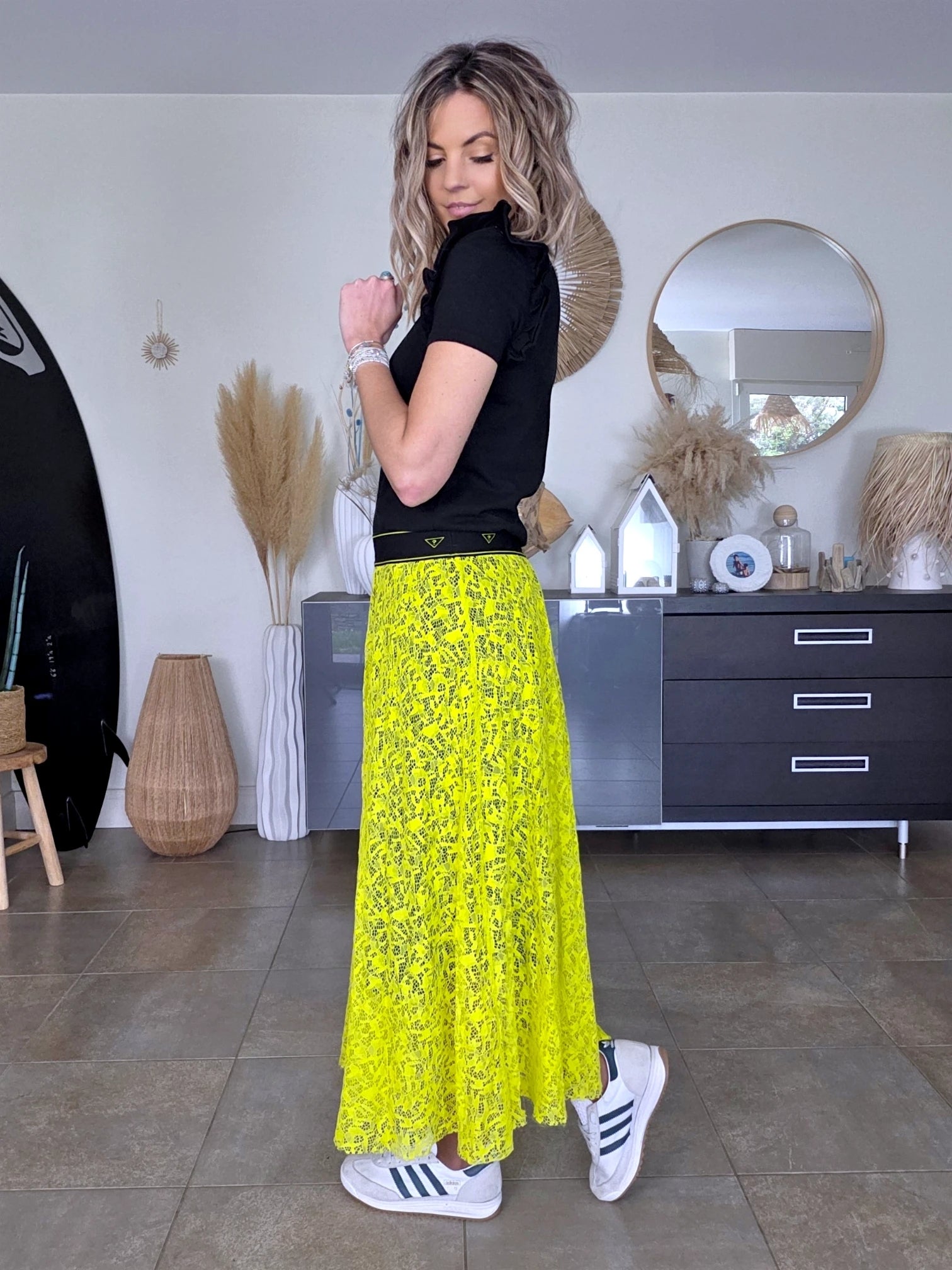 Jupe jaune en dentelle - 𝐌𝐚𝐫𝐢𝐧𝐚𝟒𝟒𝐟𝐚𝐦𝐢𝐥𝐲