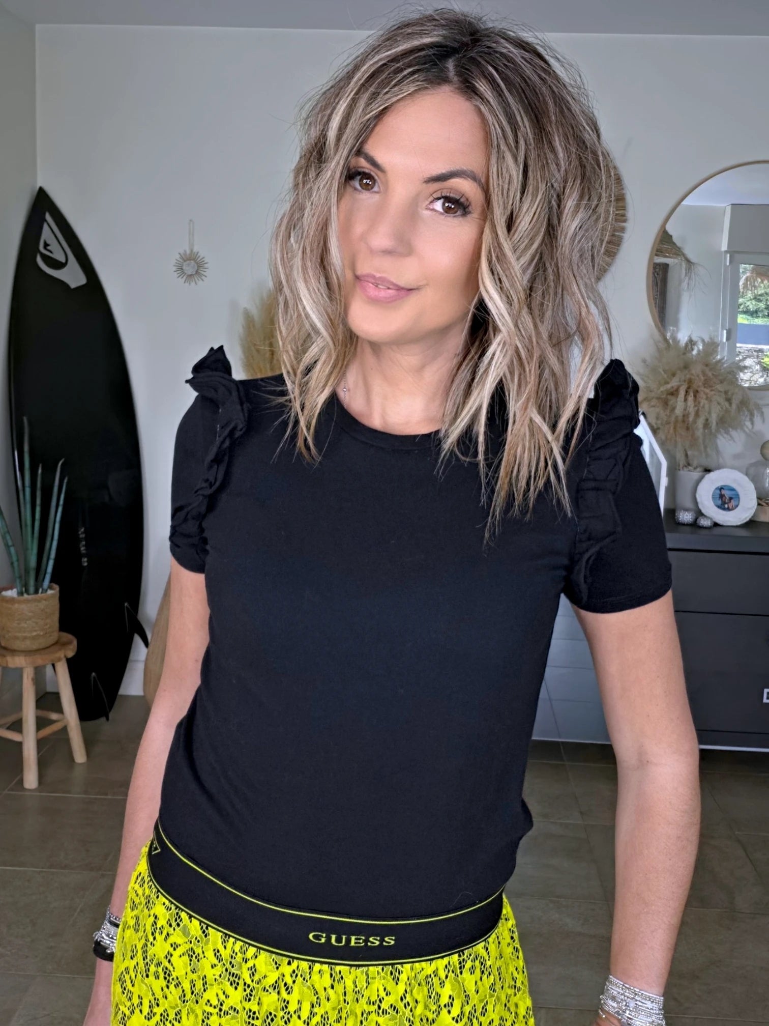 T-shirt noir en coton - 𝐌𝐚𝐫𝐢𝐧𝐚𝟒𝟒𝐟𝐚𝐦𝐢𝐥𝐲
