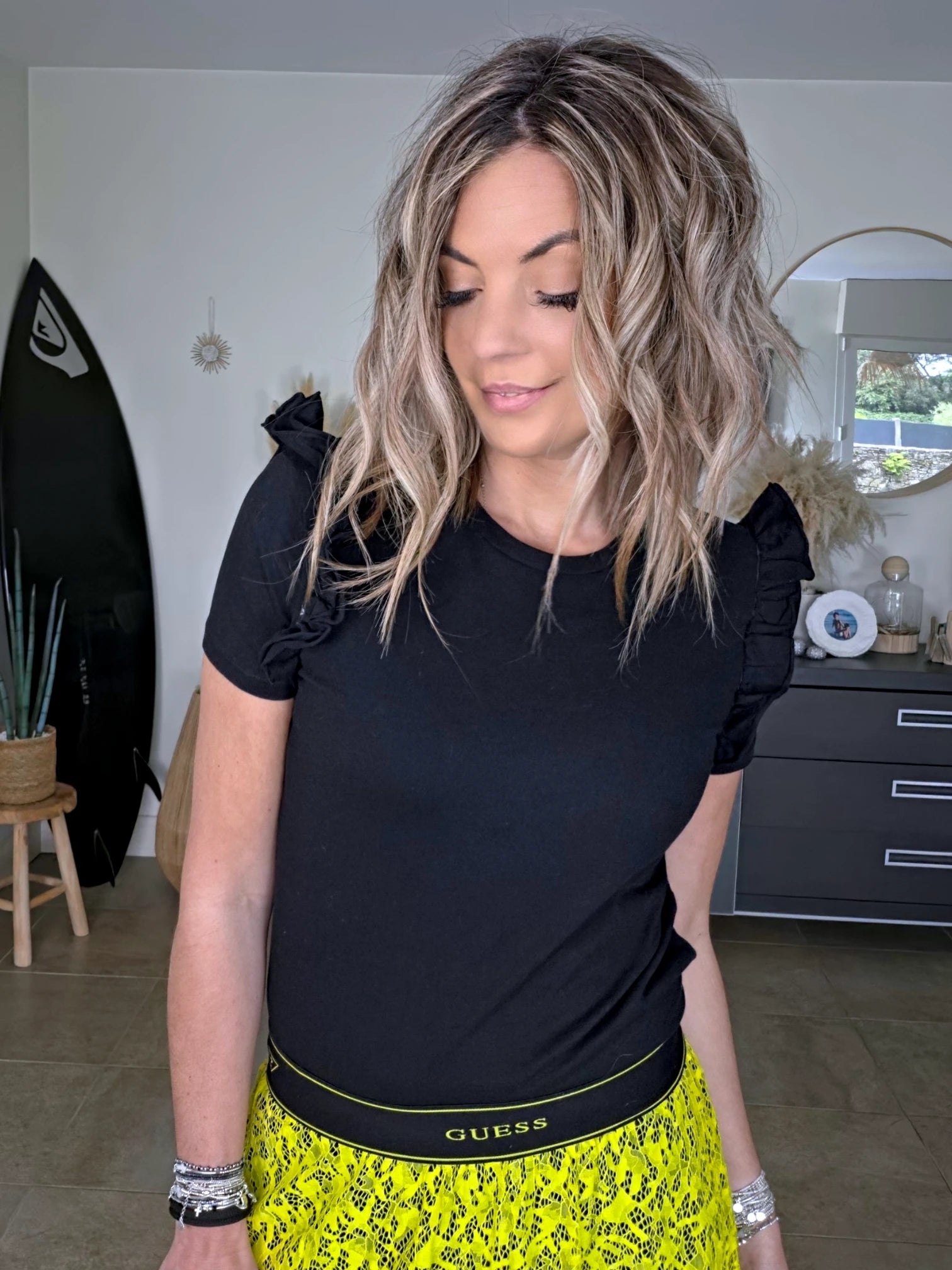 T-shirt noir en coton - 𝐌𝐚𝐫𝐢𝐧𝐚𝟒𝟒𝐟𝐚𝐦𝐢𝐥𝐲