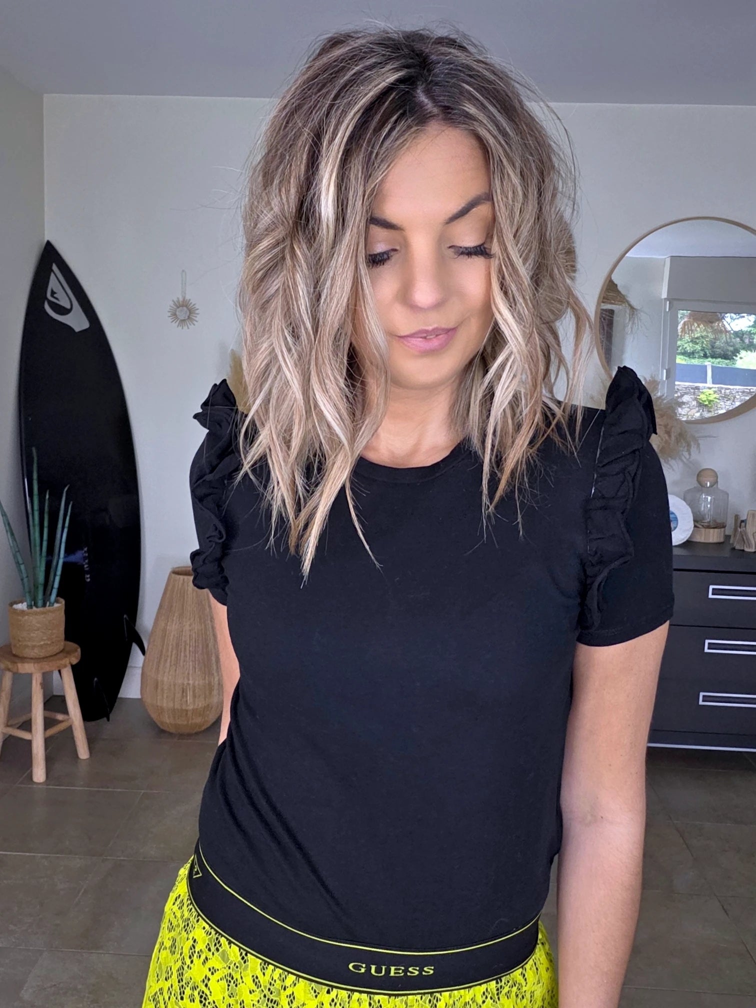 T-shirt noir en coton - 𝐌𝐚𝐫𝐢𝐧𝐚𝟒𝟒𝐟𝐚𝐦𝐢𝐥𝐲