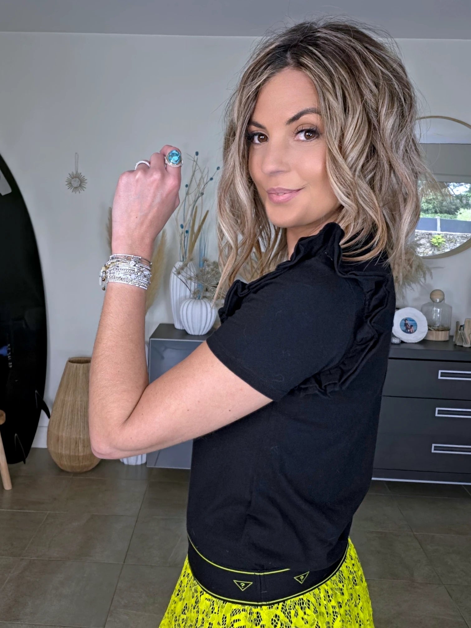 T-shirt noir en coton - 𝐌𝐚𝐫𝐢𝐧𝐚𝟒𝟒𝐟𝐚𝐦𝐢𝐥𝐲