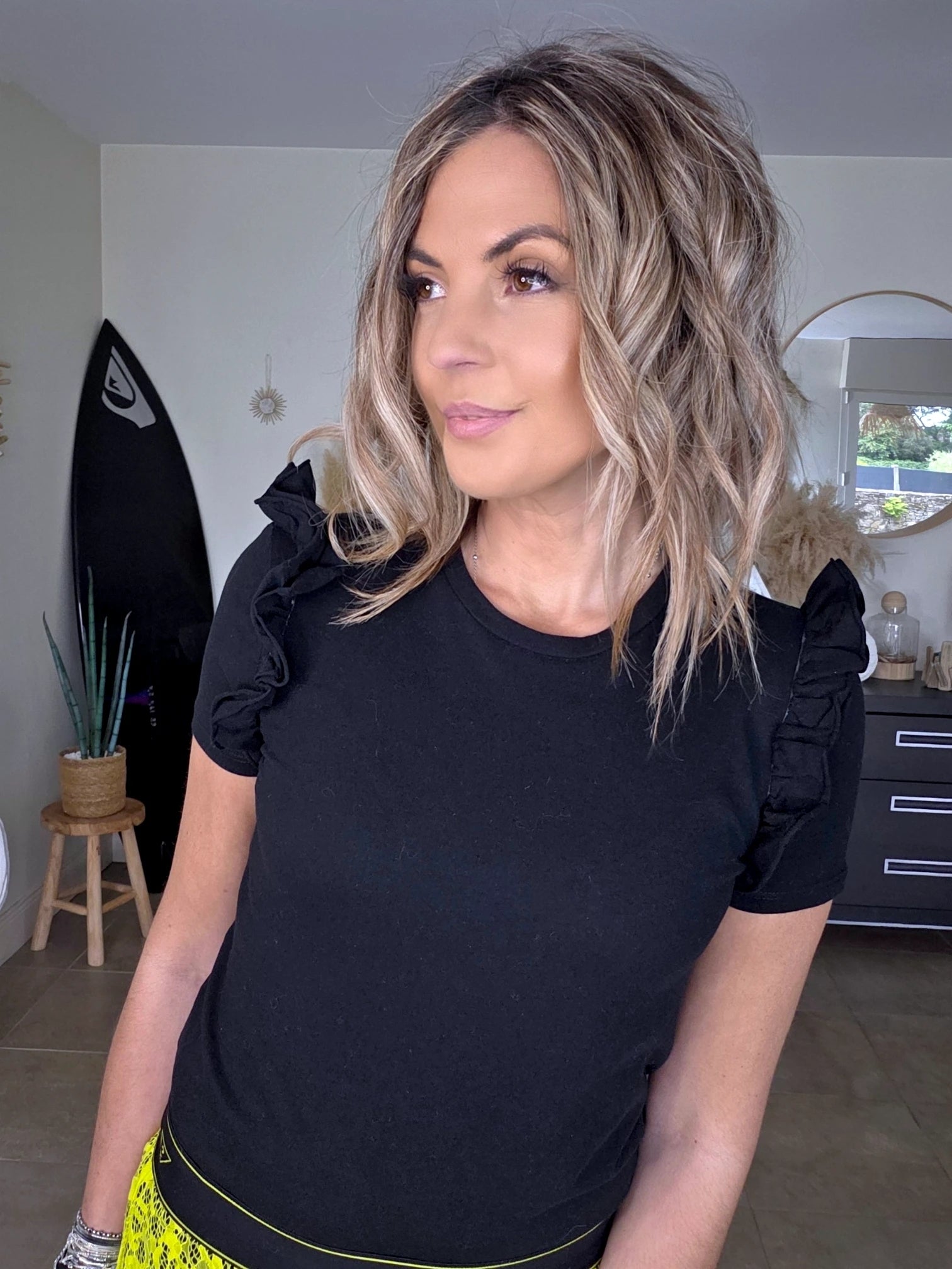 T-shirt noir en coton - 𝐌𝐚𝐫𝐢𝐧𝐚𝟒𝟒𝐟𝐚𝐦𝐢𝐥𝐲