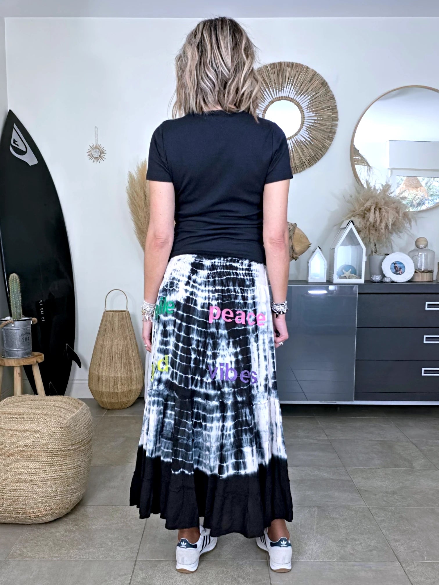 T-shirt noir à maille côtelée - 𝐌𝐚𝐫𝐢𝐧𝐚𝟒𝟒𝐟𝐚𝐦𝐢𝐥𝐲