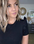 T-shirt noir en coton - 𝐌𝐚𝐫𝐢𝐧𝐚𝟒𝟒𝐟𝐚𝐦𝐢𝐥𝐲