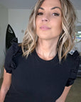 T-shirt noir en coton - 𝐌𝐚𝐫𝐢𝐧𝐚𝟒𝟒𝐟𝐚𝐦𝐢𝐥𝐲