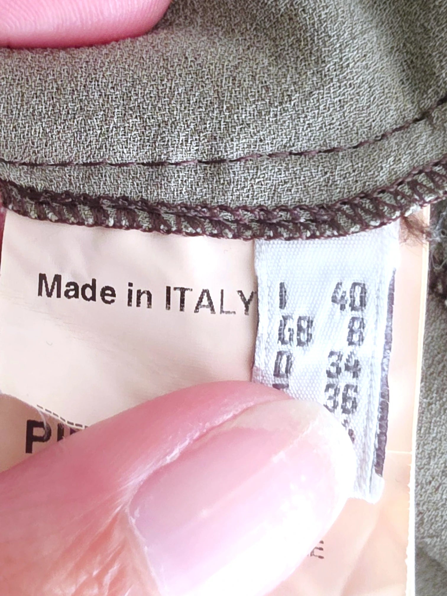 Combinaison kaki clair en soie