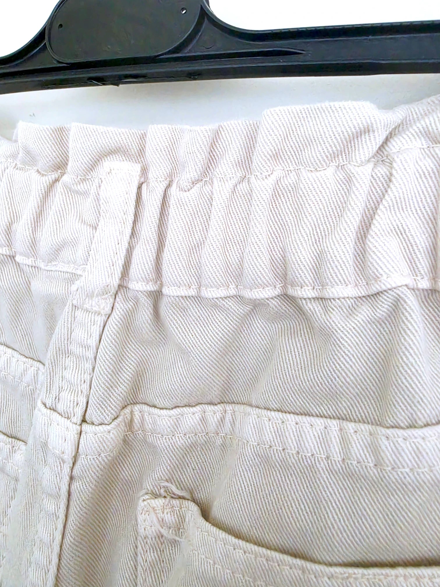 Short en jean beige
