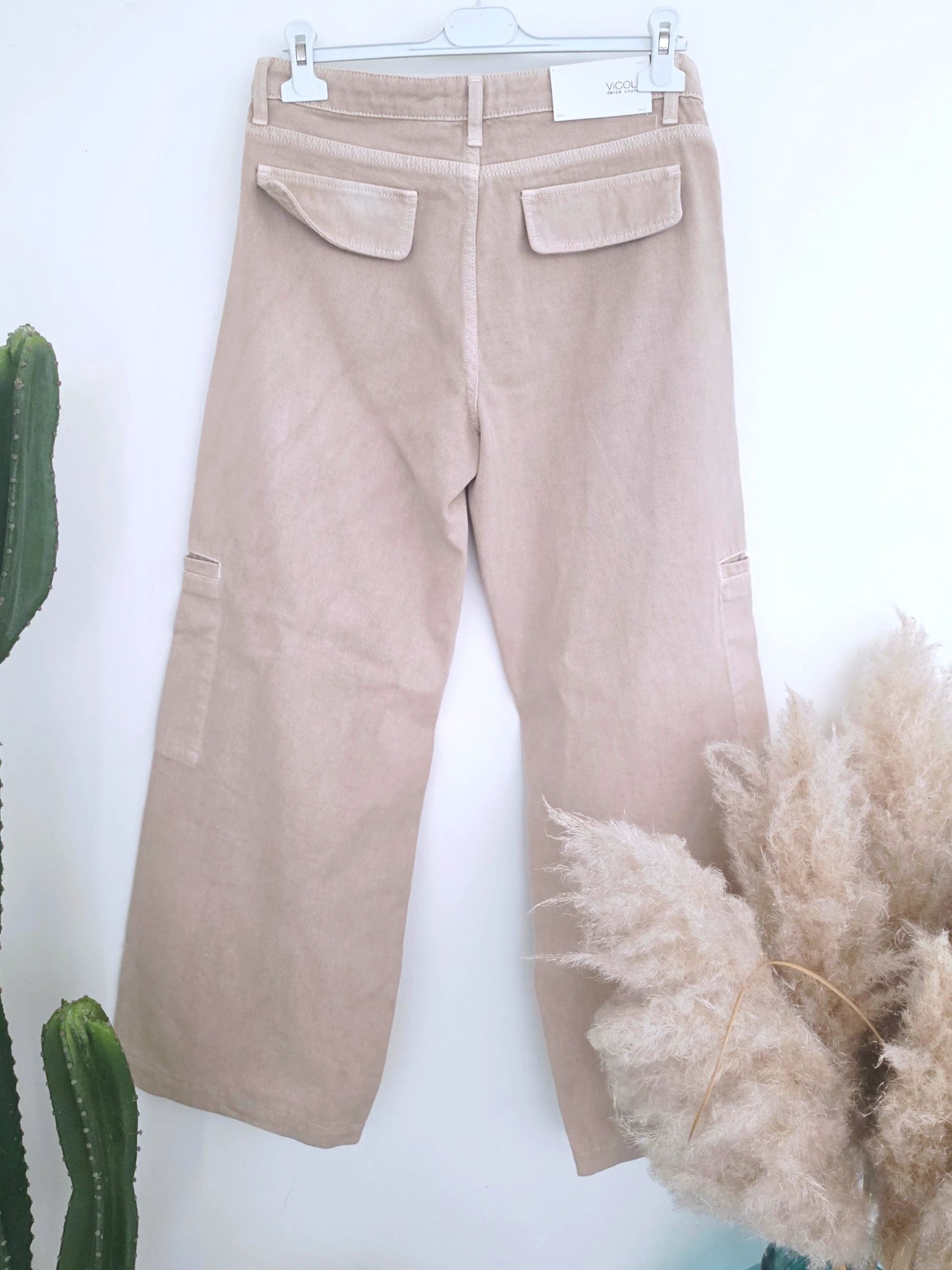 Pantalon cargo à jambe large