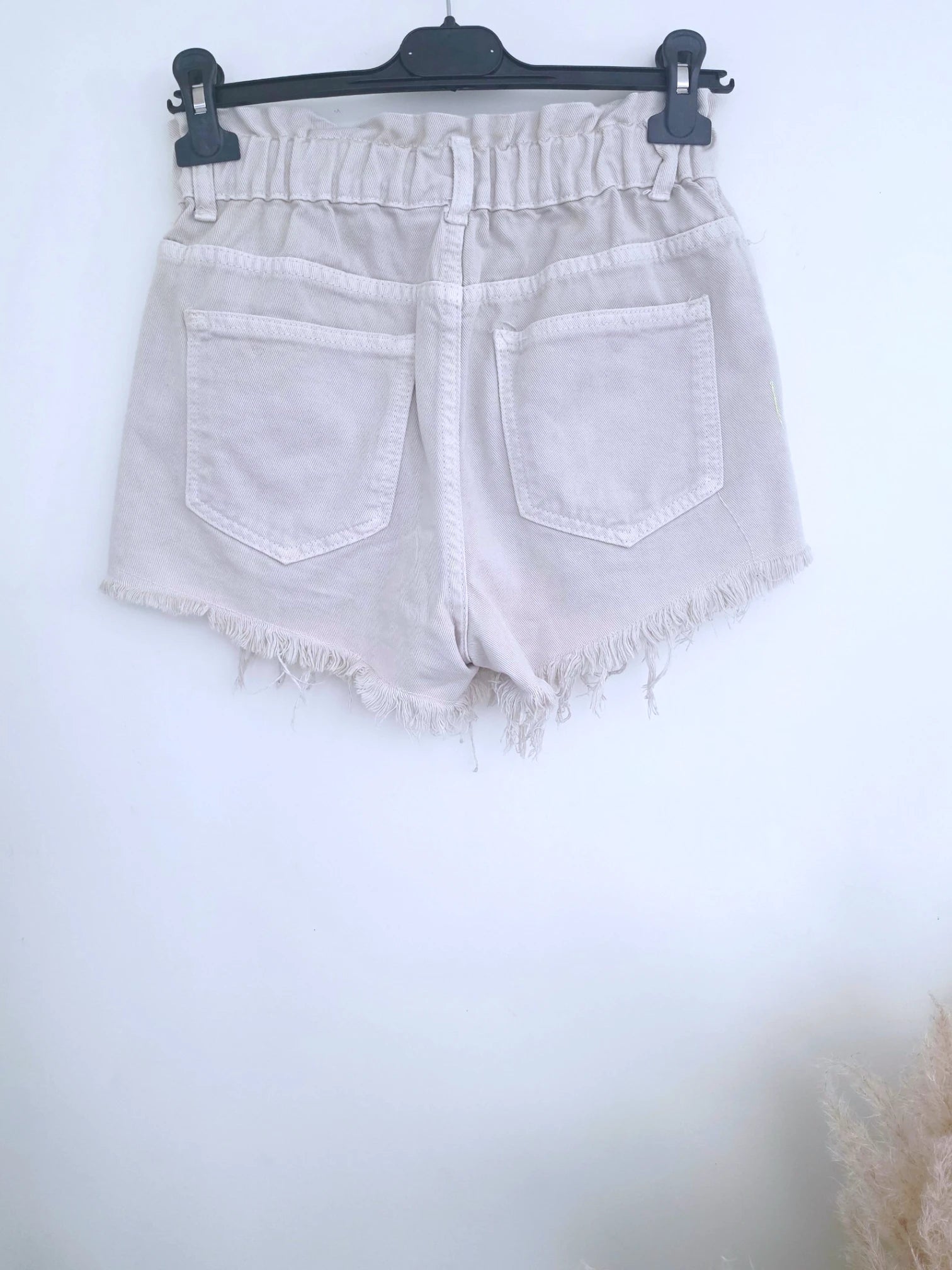 Short en jean beige