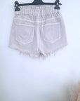 Short en jean beige